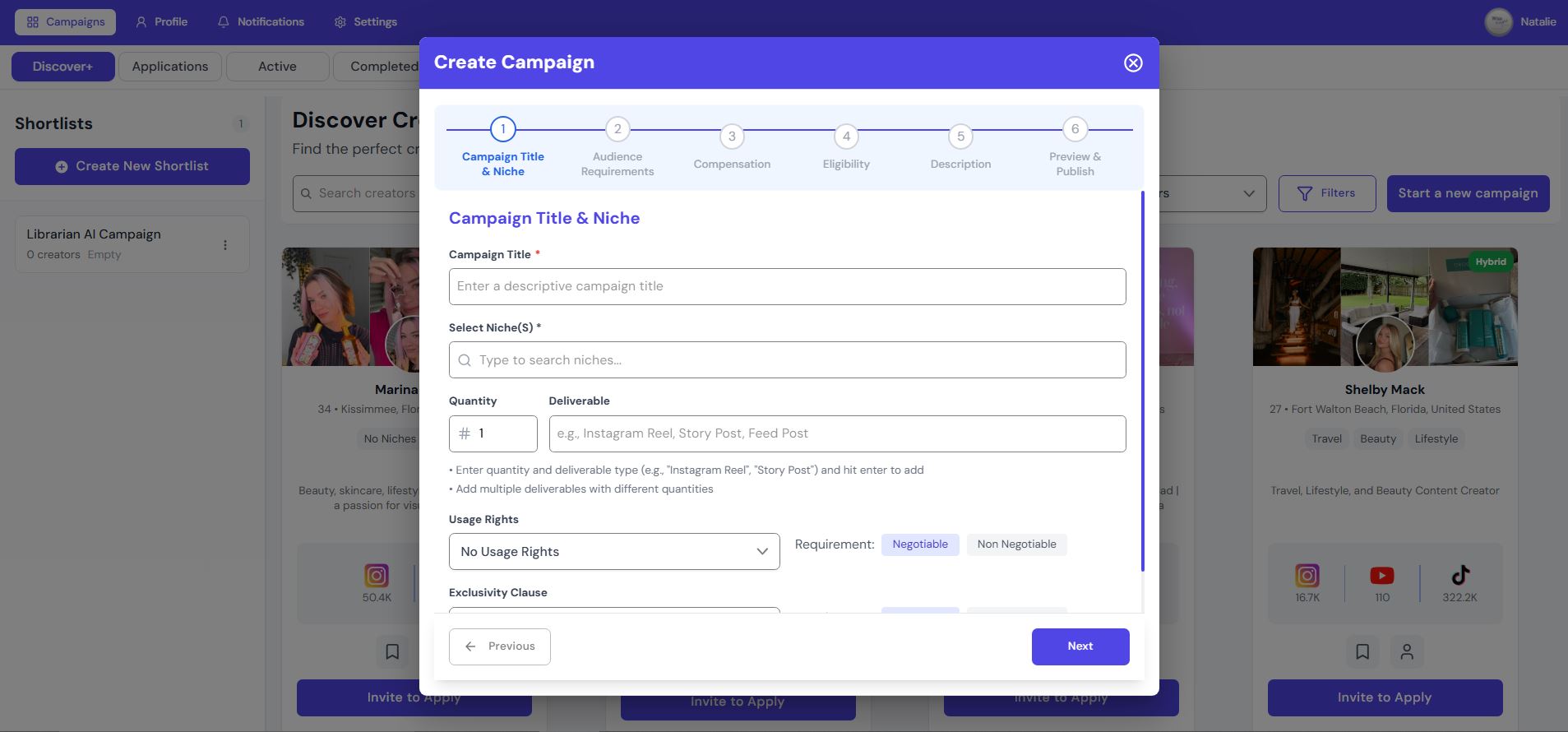 Campaign Marketplace product screenshot