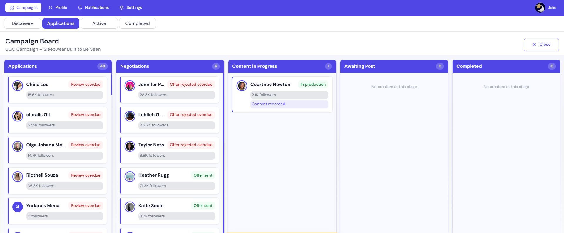 Manage & Track product screenshot