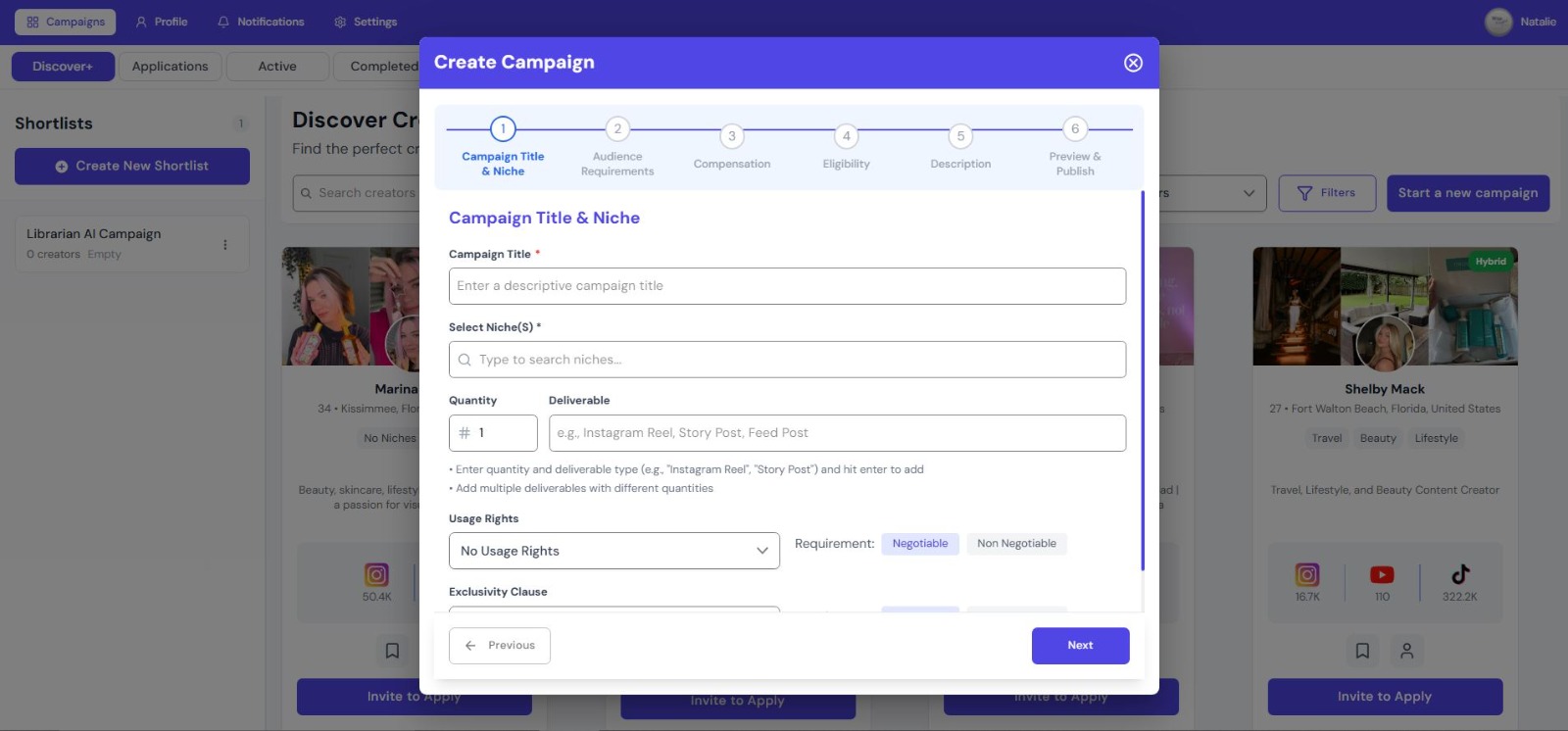Brand - Create a Campaign