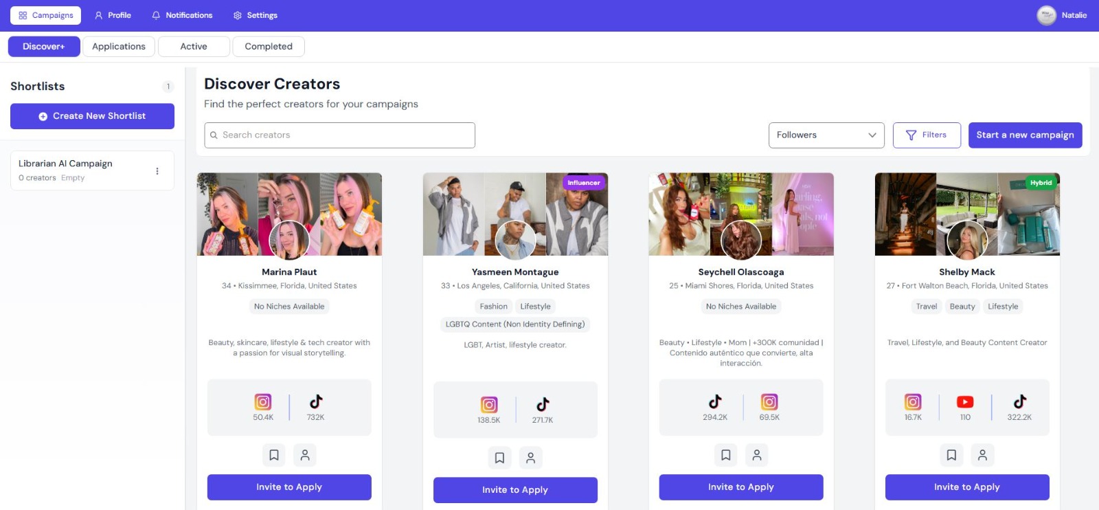 Brand - Discover the Right Creators